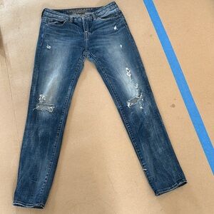 Distressed Dark Wash Jeans - American Eagle